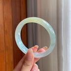 糯冰黄翡翡翠平安镯（61.2mm)（yc406284）