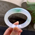 糯冰种飘花平安镯（54.7mm）（yc255594）