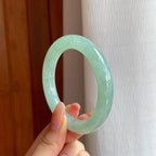 冰种晴水翡翠圆条手镯（54.3mm)（yc370374）