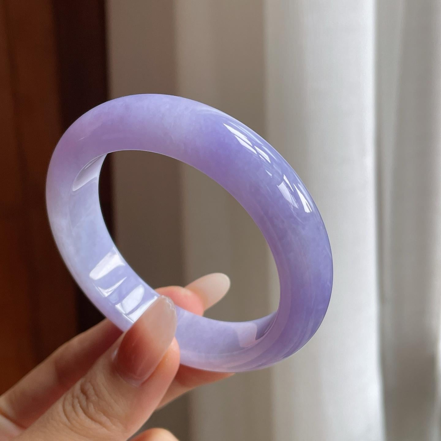 糯冰紫罗兰翡翠手镯（54.6mm）（yc263538）