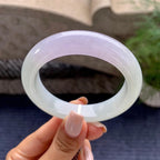 糯冰种淡春彩平安镯（54.6mm）（yc229258）