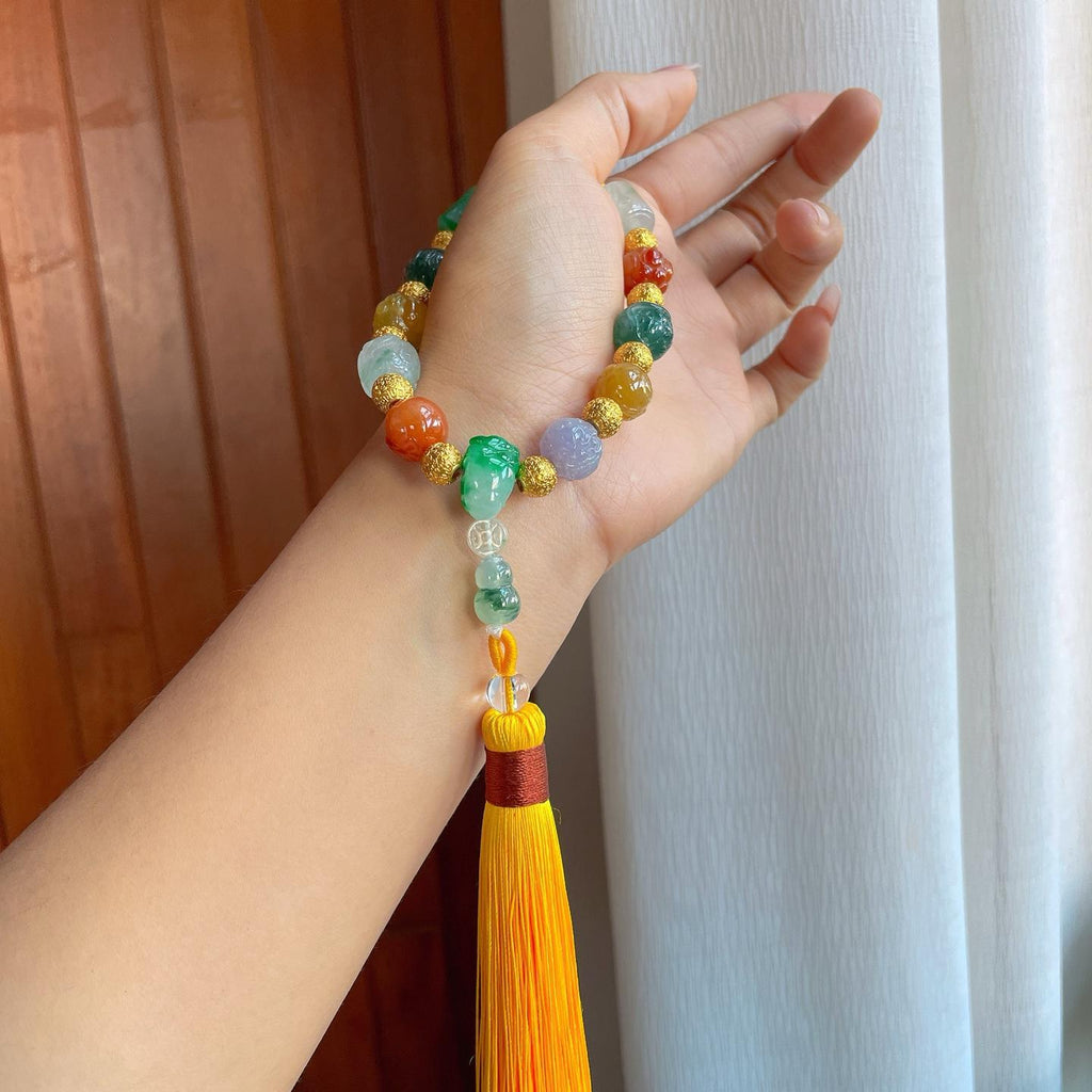 18k金糯冰多宝翡翠手持（yc310775）