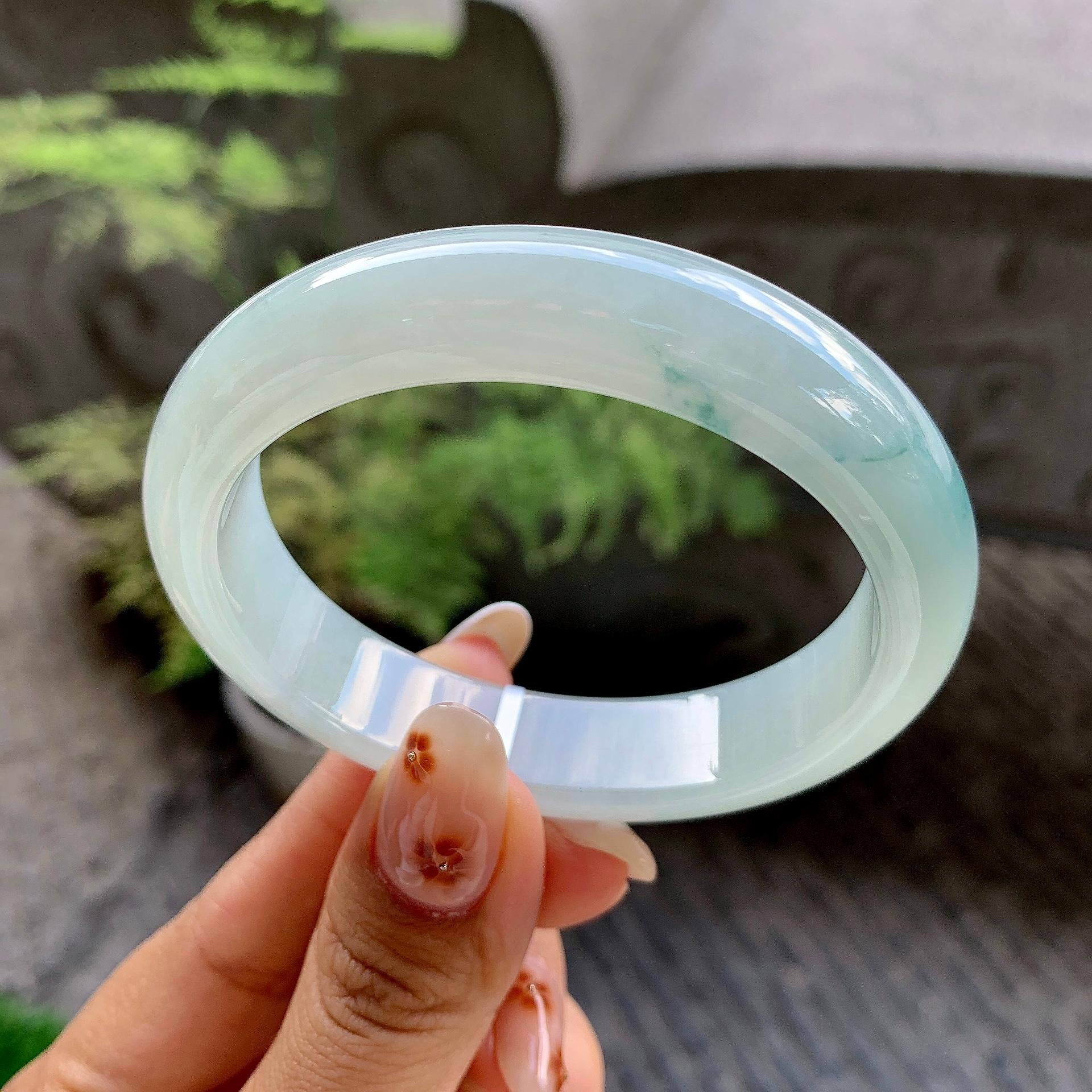 细糯种飘花贵妃手镯（55.2mm）（yc243904）