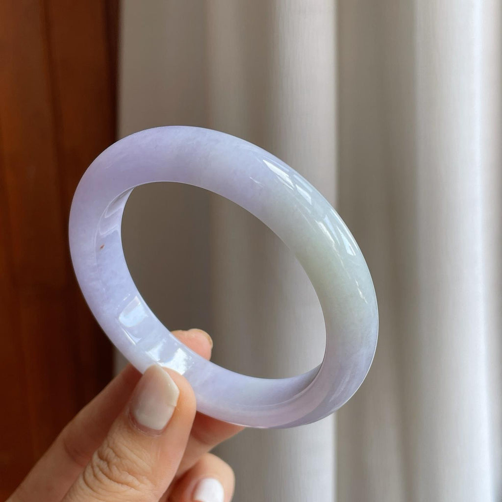 糯冰紫罗兰翡翠平安镯（57mm）（yc254962）