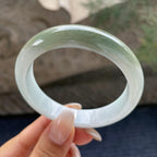 细糯种油青色正圈平安镯56圈      天然缅甸A货翡翠（yc421271）