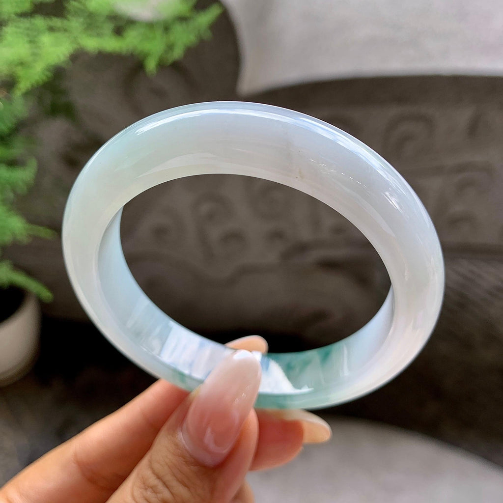 细糯种飘花平安镯（54.2mm）（yc203693）