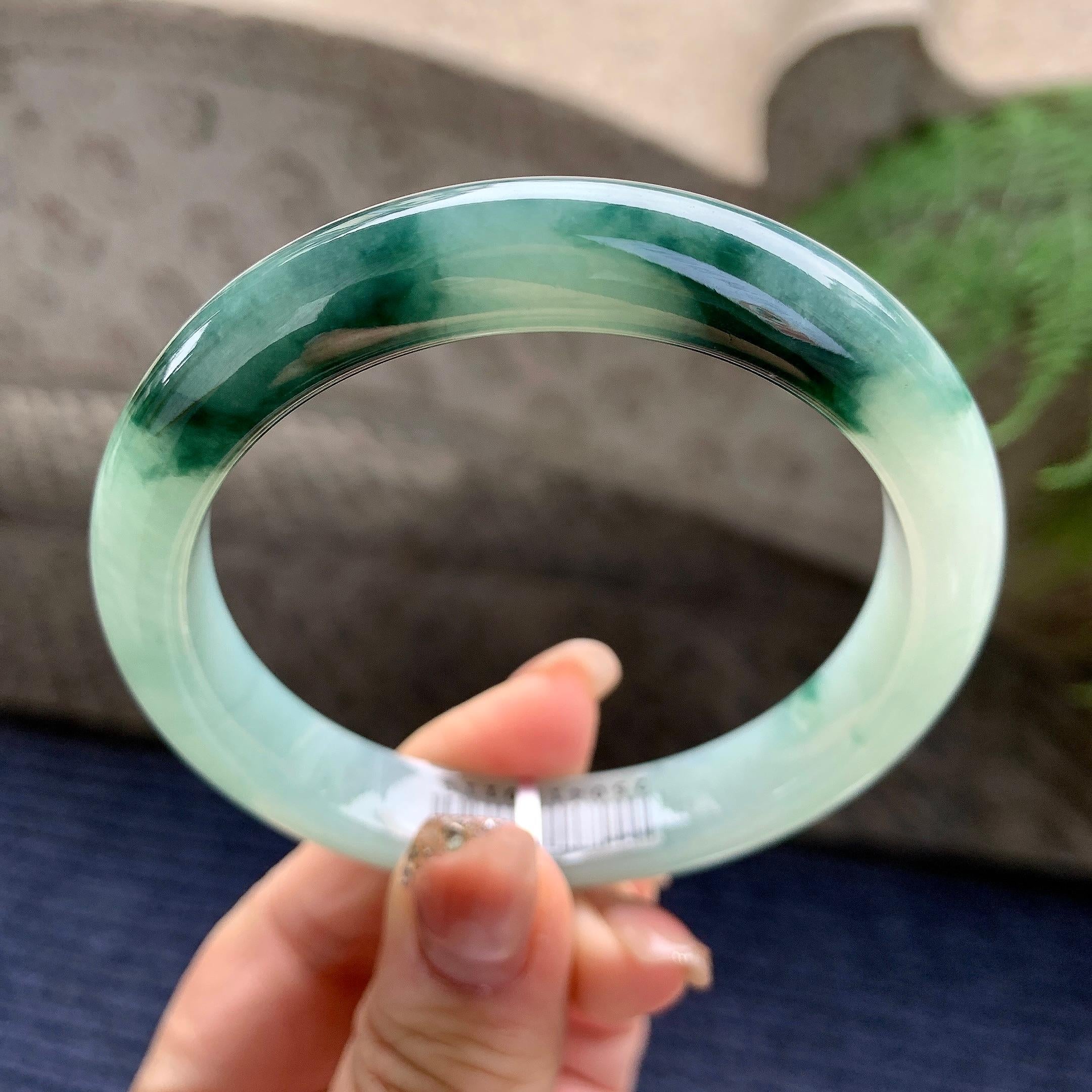 细糯种飘花平安镯（58.6mm）（yc297965）
