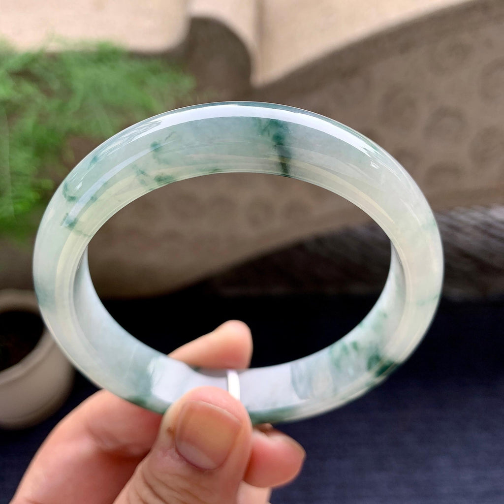 细糯种飘花平安镯（58.2mm）（yc198253）