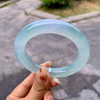 糯冰种晴水圆条手镯（57.2mm）（yc257673）