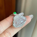 18k金钻镶冰种无色翡翠佛公（yc269021）