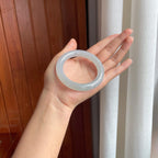 冰种带底色翡翠圆条手镯（53mm）（yc407550）