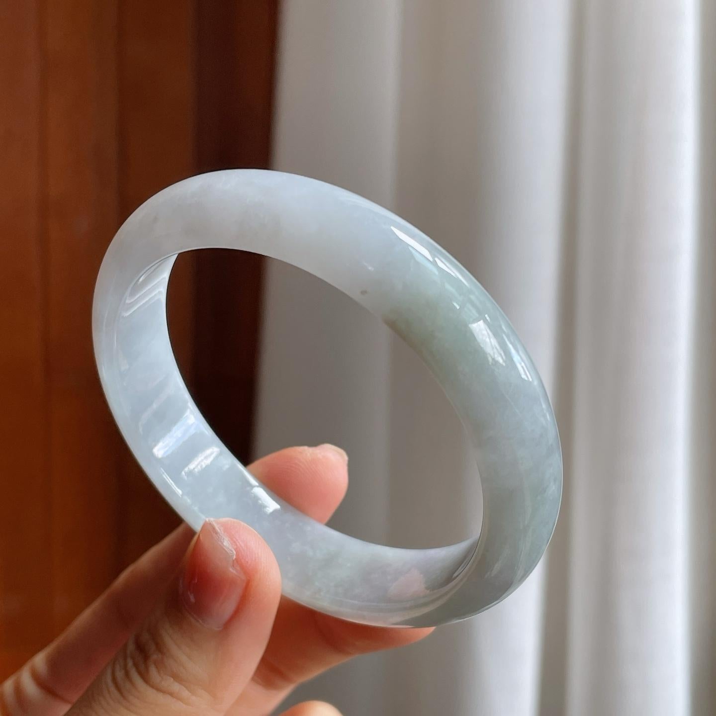糯冰翡翠平安镯（58.8mm）（yc216050）