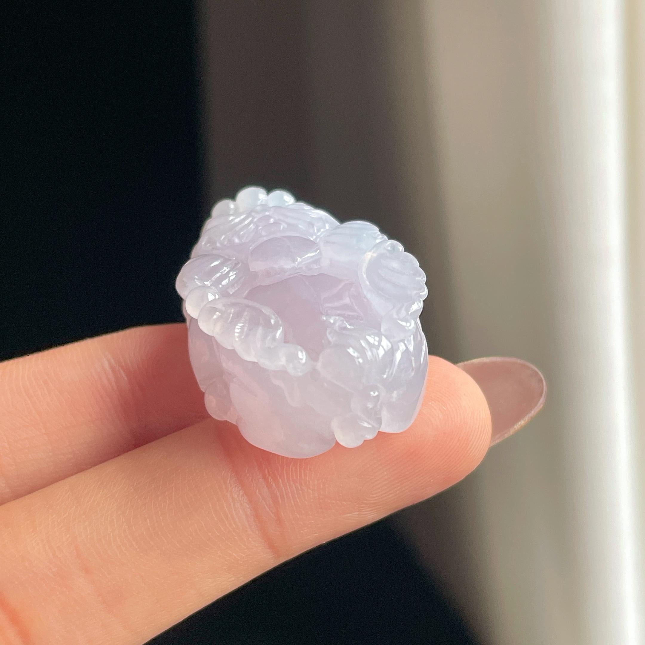 糯冰紫罗兰翡翠貔貅（yc356785）