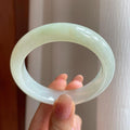 冰种黄翡翡翠平安镯（52mm)（yc350470）