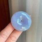 糯冰紫罗兰翡翠平安扣（yc269041）