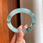 糯冰飘花翡翠平安镯（54.8mm)（yc375376）
