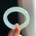 冰种晴底翡翠平安镯（56mm)（yc323804）