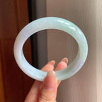 糯冰淡春彩翡翠平安镯（57.8mm）（yc358338）