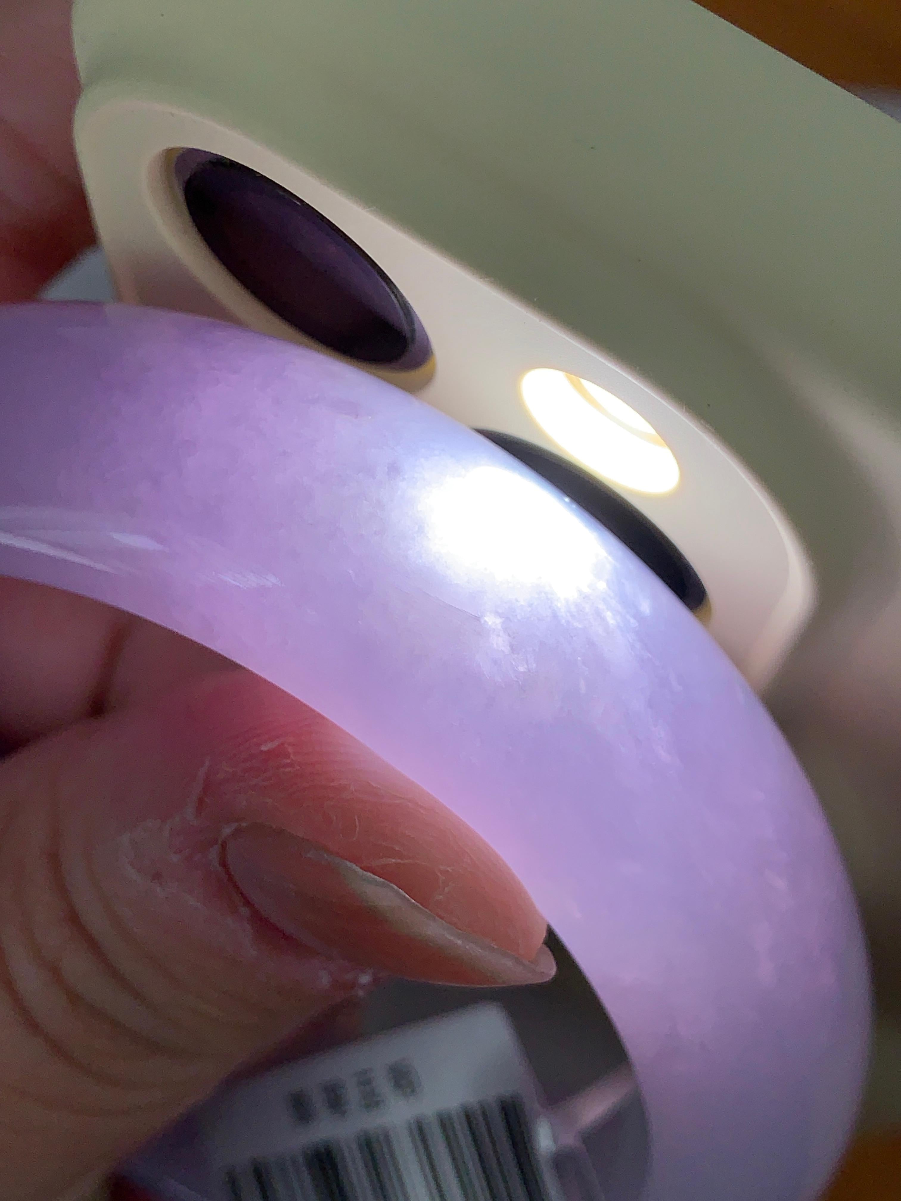 糯冰种紫罗兰宽版轮胎手镯（58.2mm）（yc253805）