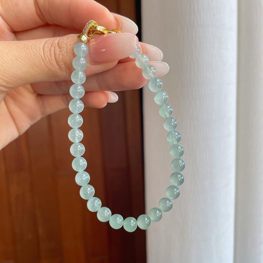 冰种晴水翡翠手串珠串（yc267483）