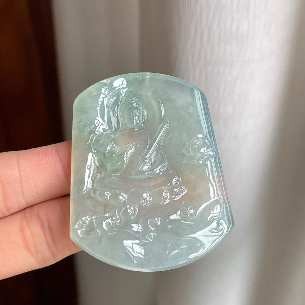 糯冰晴底翡翠虚空藏（yc303034）