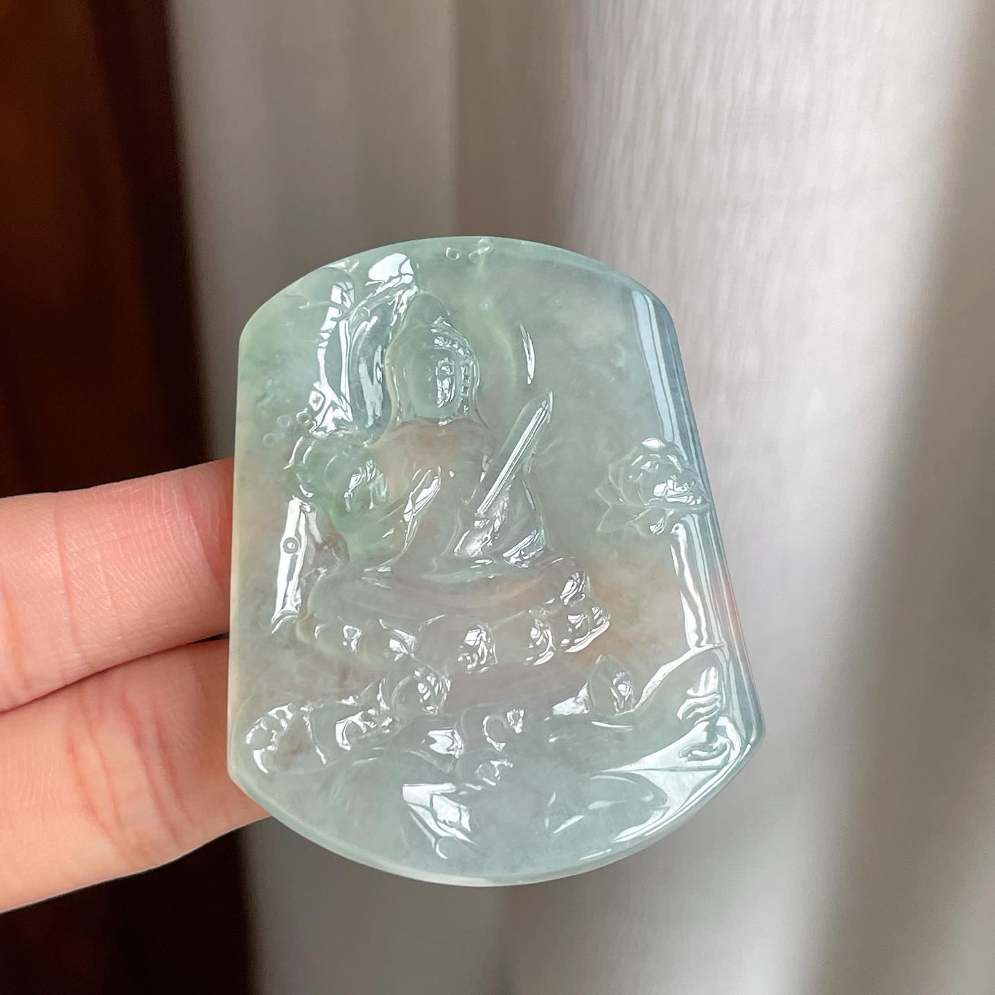 糯冰晴底翡翠虚空藏（yc303034）