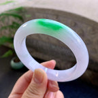 细糯种飘绿平安镯（57.6mm）（yc264528）