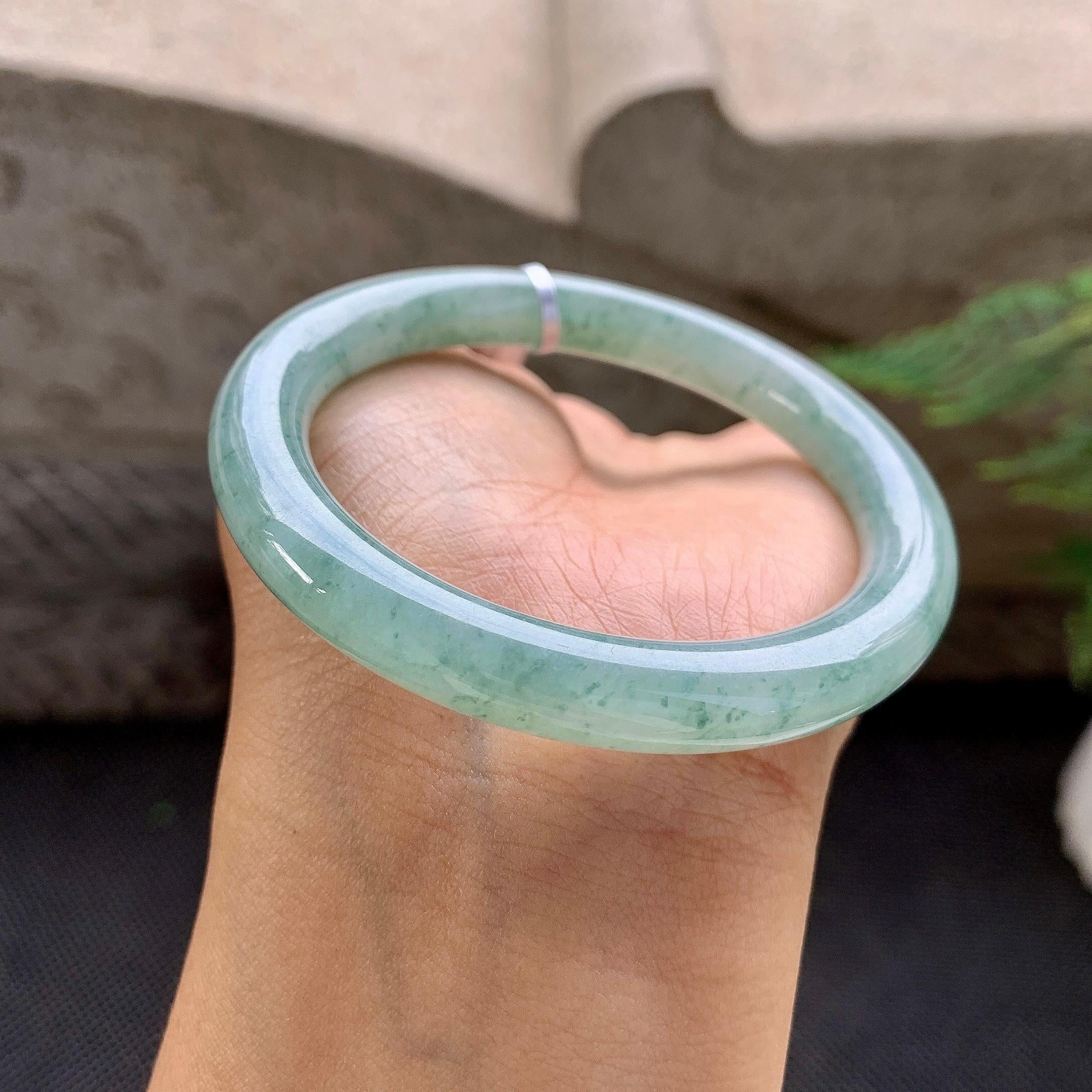 细糯种飘花圆条手镯（54mm）（yc257772）