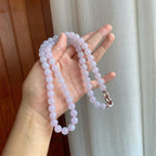 糯冰淡春底翡翠珠串项链（yc257271）