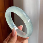 冰玻种晴底翡翠平安镯（54mm）（yc204367）
