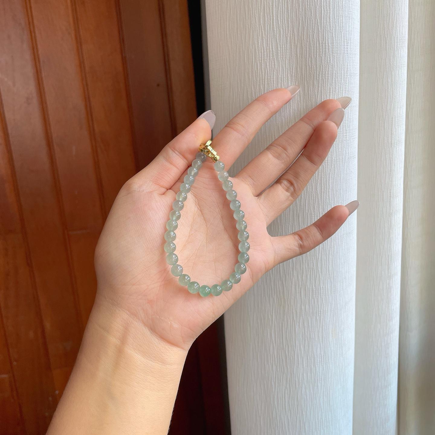 冰种晴水翡翠手串珠串（yc267483）