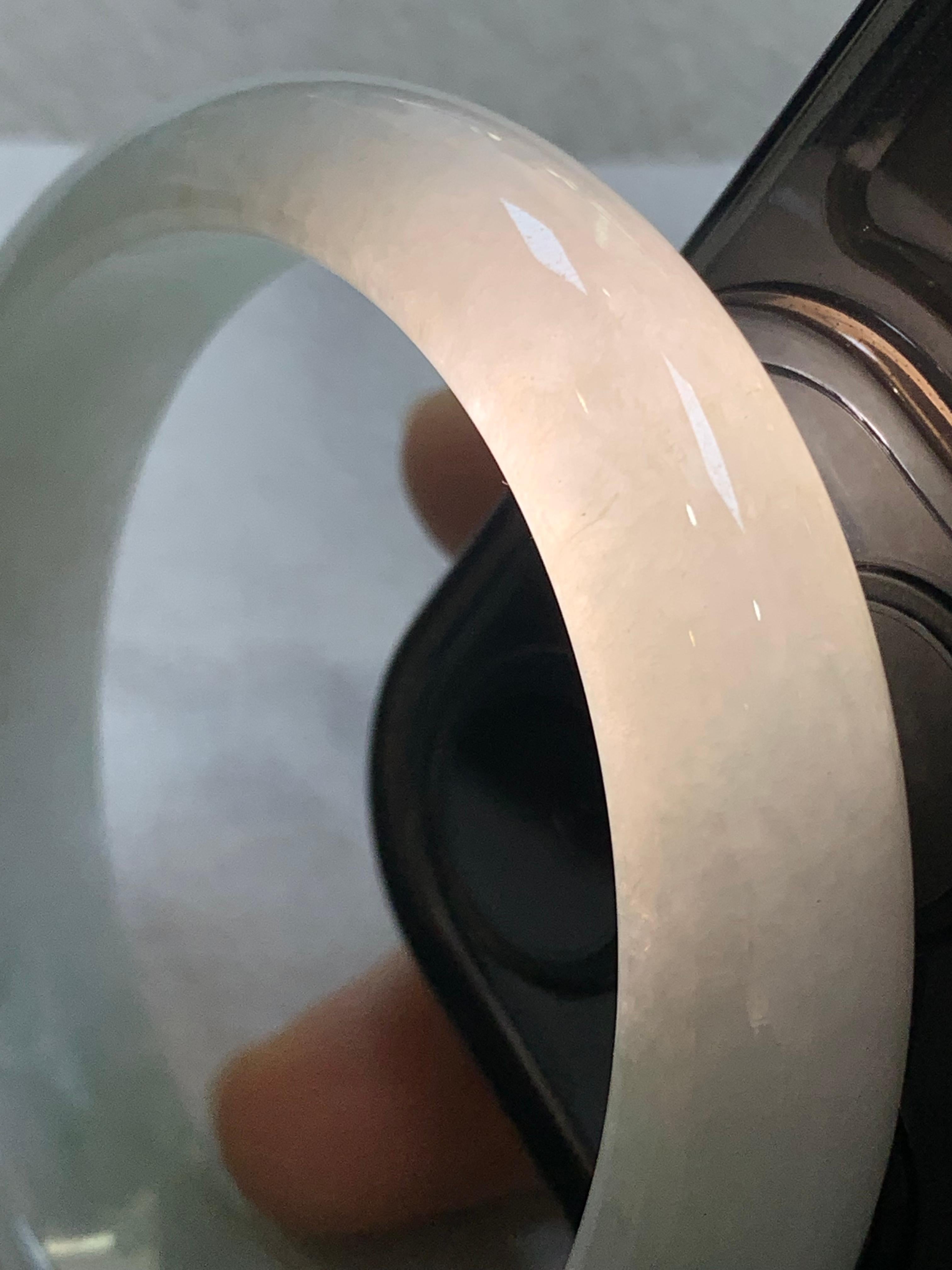 细糯种淡晴底平安镯（57.4mm）（yc311018）