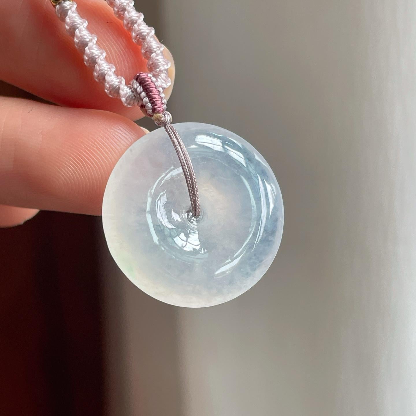 冰种无色翡翠平安扣（yc257281）