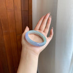 糯冰椿彩翡翠贵妃镯（57.7mm）（yc278186）