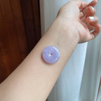 糯冰紫罗兰翡翠平安扣（yc248478）