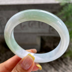 细糯种飘花正圈平安镯57.5圈      天然缅甸A货翡翠（yc383110）