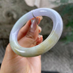 细糯种多彩圆条手镯54圈    天然缅甸A货翡翠（yc351370）