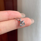 18k金镶玻璃种无色翡翠佛公（yc247156）