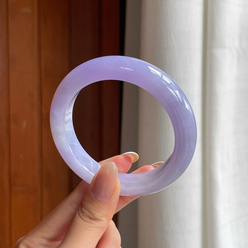 糯冰紫罗兰翡翠平安镯（57.8mm)（yc407512）