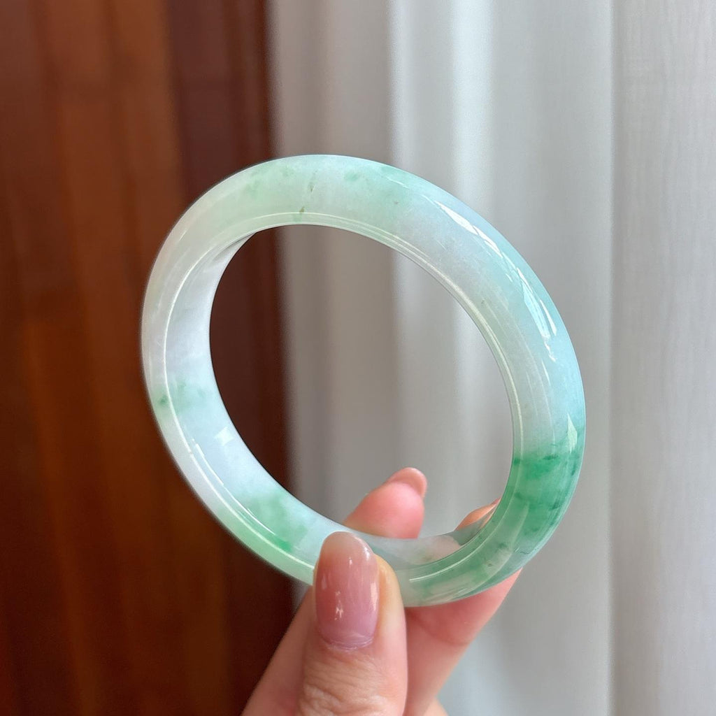 糯冰飘花平安镯（59.5mm)（yc329522）
