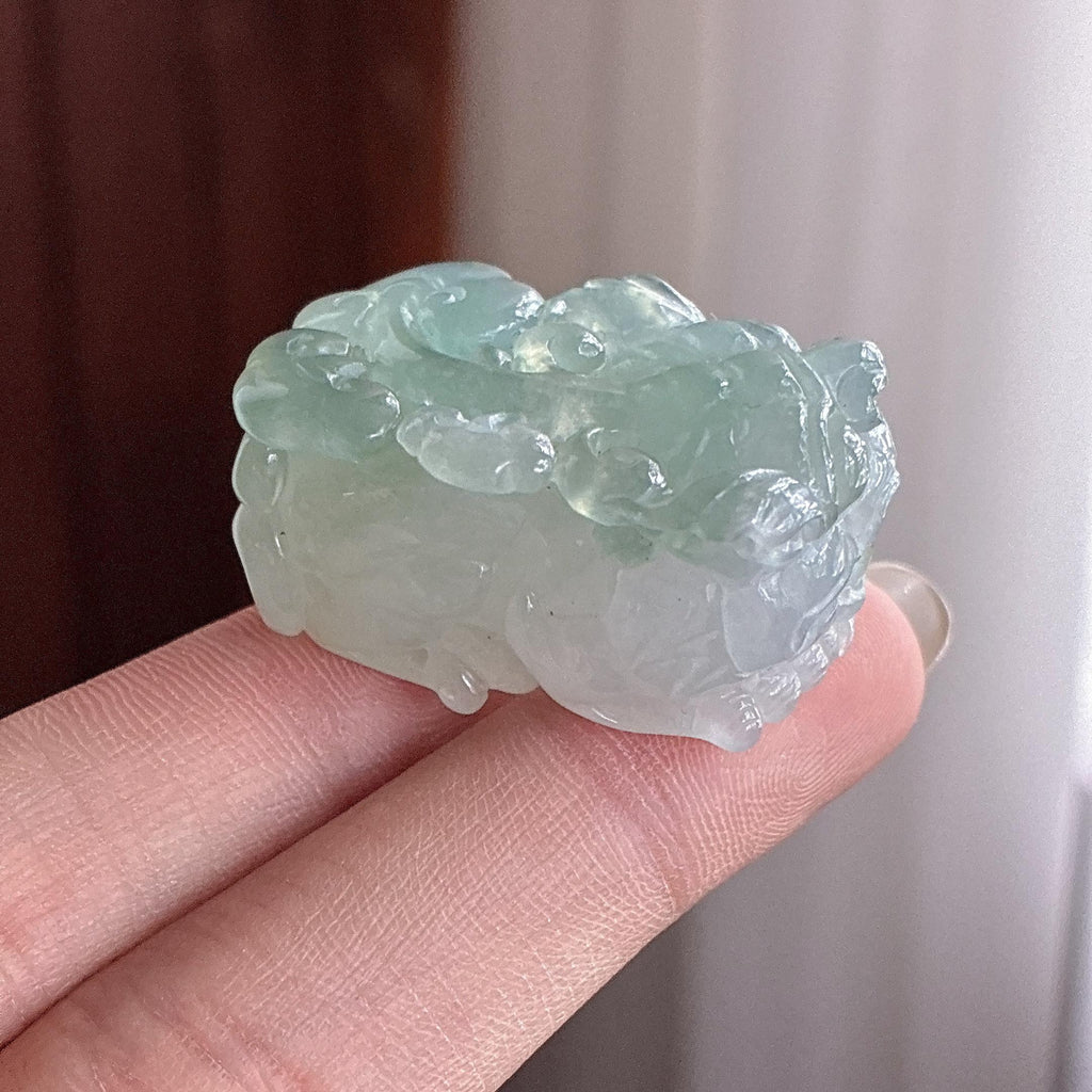 糯冰晴底貔貅 天然缅甸Ａ货翡翠（yc497762）