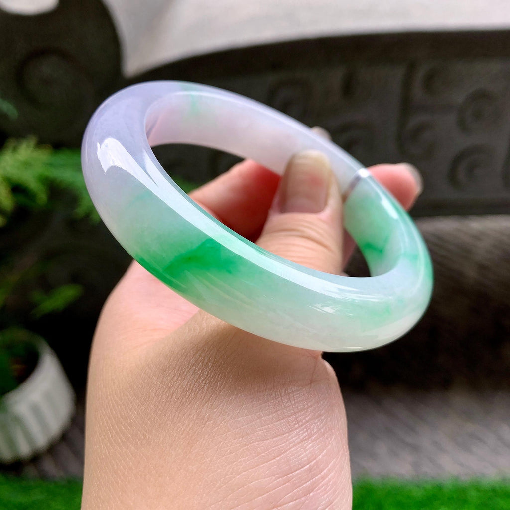 糯冰种春彩平安镯（58mm）（yc253789）