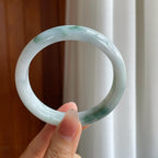 糯冰飘花翡翠平安镯（59.8mm）（yc314123）