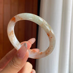 糯冰红翡特色翡翠贵妃镯（55.5mm）（yc354248）