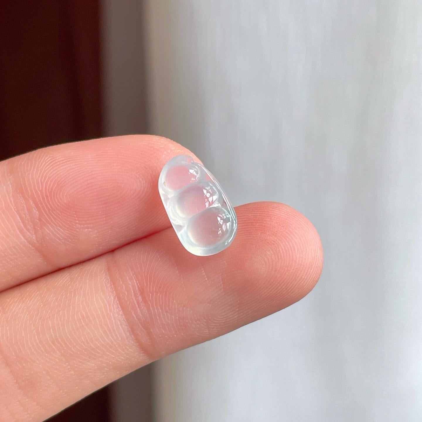 裸石冰玻种翡翠豆子（yc249135）