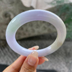 细糯种多彩圆条手镯54圈    天然缅甸A货翡翠（yc351370）