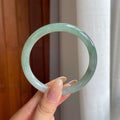 糯冰晴底翡翠圆条手镯（58.8mm)（yc424975）