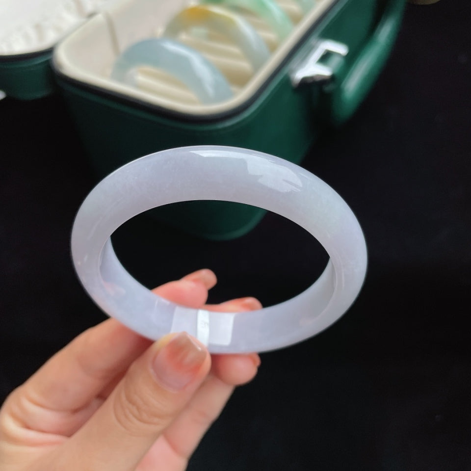 糯冰紫罗兰翡翠手镯（56.6mm）（yc017018）