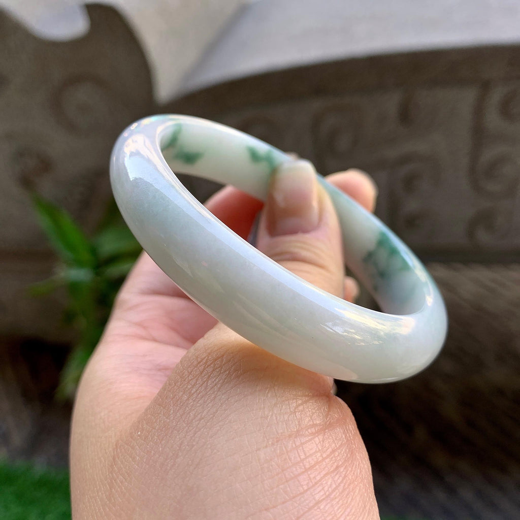 细糯种飘花贵妃手镯（56.6mm）（yc308176）
