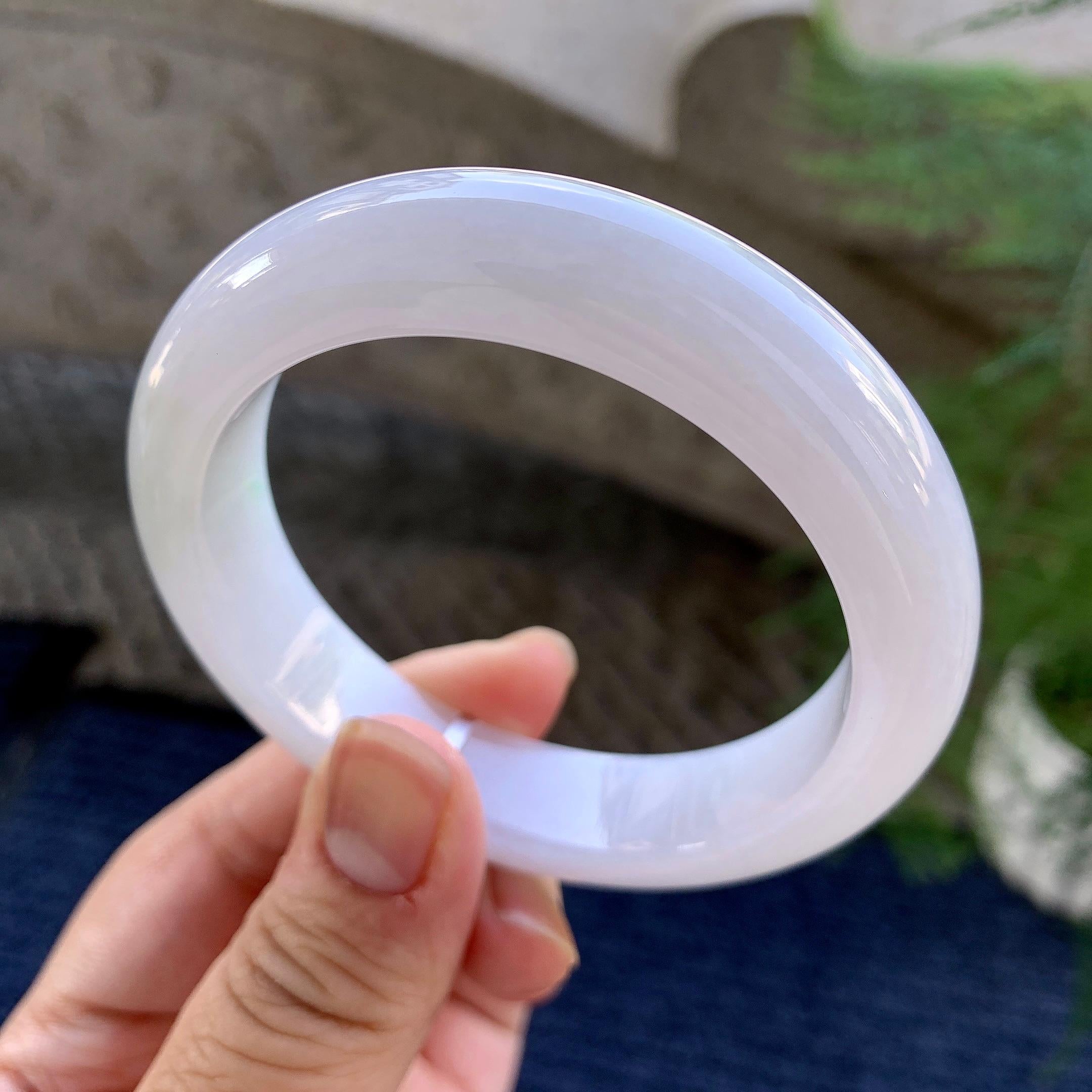 糯种无色平安镯（55mm）（yc249421）